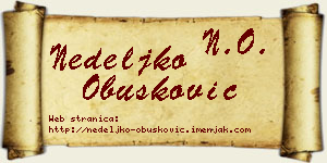 Nedeljko Obušković vizit kartica